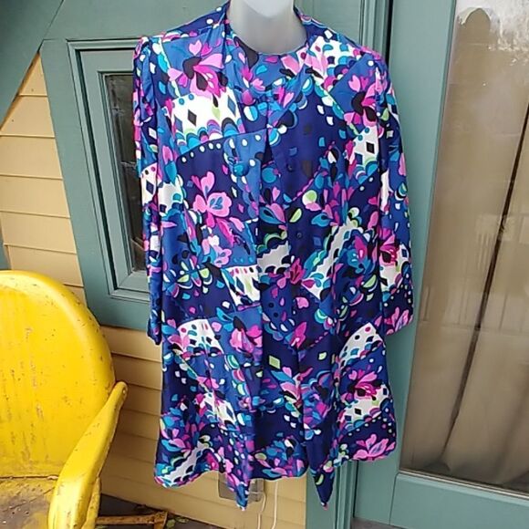 Vintage 60s Vivid Sleeveless Dress and Jacket - Picture 3 of 8